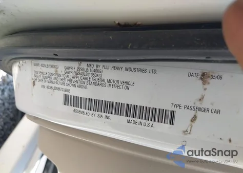 2006 Subaru Legacy 2.5I z USA, uszkodzony, nr VIN 4S3BL626867219986